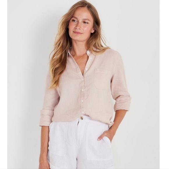 NOT MONDAY Kennedy Linen Shirt - Picture 1 of 7